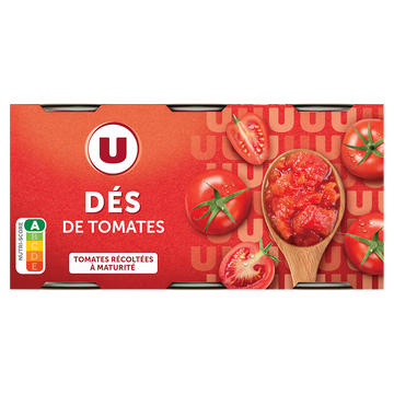 U Pulpe de tomates en dés boîte x3 1/2
