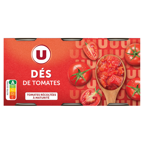U Pulpe de tomates en dés boîte x3 1/2
