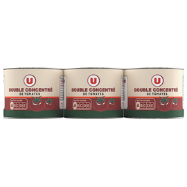 U Double concentré de tomates 3x70g 210g