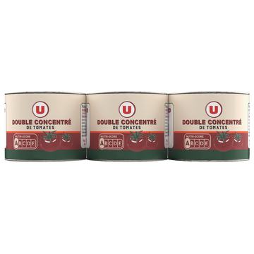 U Double concentré de tomates 3x70g 210g