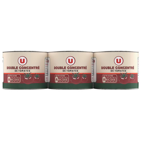U Double concentré de tomates 3x70g 210g
