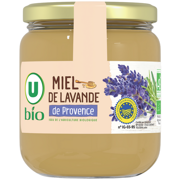 U BIO Miel de lavande de provence bio - Pot verre 250g