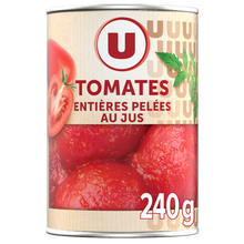 U Tomates entières pelées au jus - Boîte de 238g net égoutté