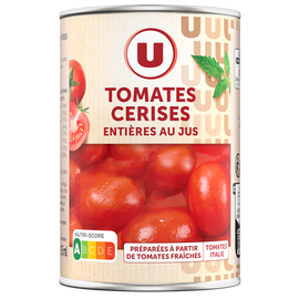U Tomates cerises entières au jus - Boîte de 240g net égoutté