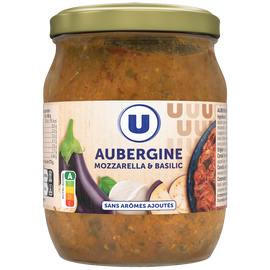 U Aubergines mozzarella et basilic - boîte 520g