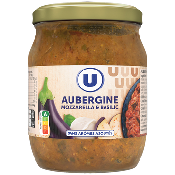 U Aubergines mozzarella et basilic - boîte 520g