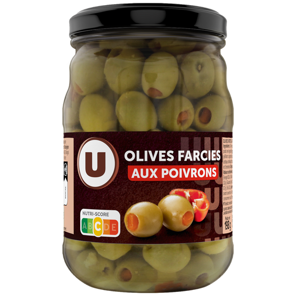 U Olives vertes farcies à la pate de poivrons 120g