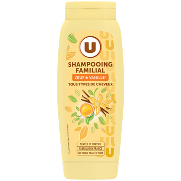U Shampooing Tous types cheveux, oeuf & vanille - 500ml