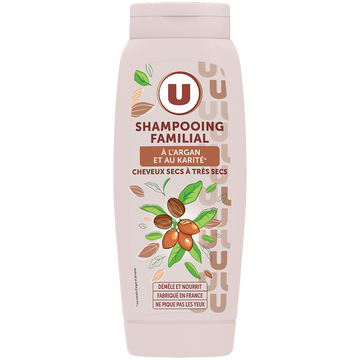 U Shampooing Cheveux très secs, karité & argan - 500ml