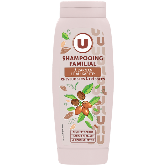 U Shampooing Cheveux très secs, karité & argan  - 500ml