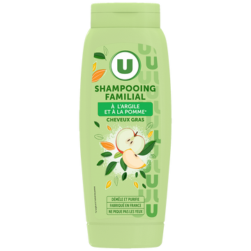 U Shampooing Cheveux gras, pomme & argile - 500ml