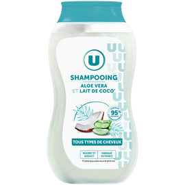 U Shampooing Tous types de cheveux, lait de coco & aloe vera - 250ml