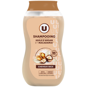 U Shampooing Cheveux secs, huile d'argan & macadamia - 250ml
