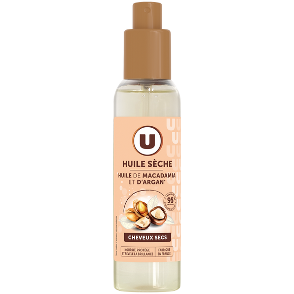 U Huile capillaire sèche Cheveux secs, argan & macadamia - 150ml