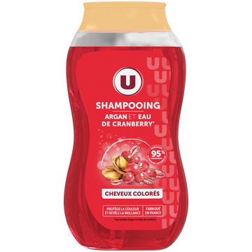 U Shampooing Cheveux colorés, huile argan & cranberry - 250ml