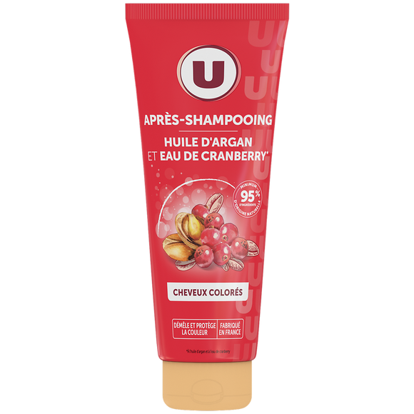 U Après-shampooing Cheveux colorés, huile argan & eau de cranberry - 200ml