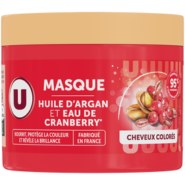 U Masque capillaire Cheveux colorés huile argan & cranberry - 300ml