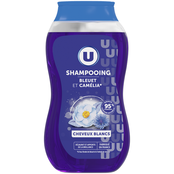 U Shampooing Cheveux blancs, bleuet & camélia - 250ml