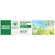 U NATURE Mouchoirs étuis compacts x15