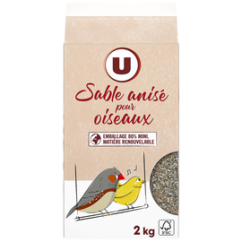 U Gravier anisé tetrapack pour fond de cage oiseaux - 2kg