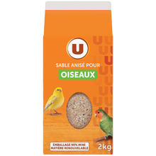 U Gravier anisé tetrapack pour fond de cage oiseaux - 2kg