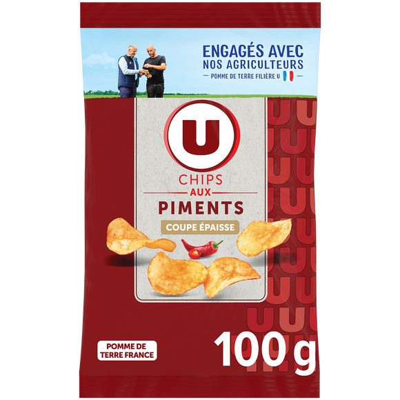U Chips chaudron aux piments U 100g
