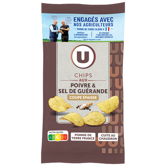 U Chips chaudron aux poivre et sel de Guérande U 100g