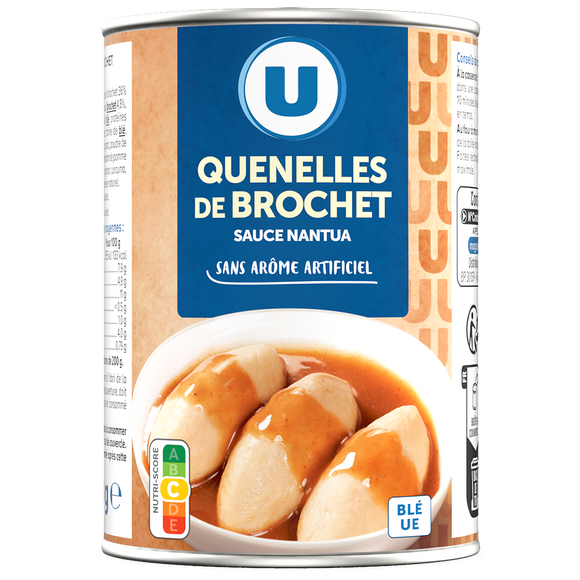 U Quenelles de brochet sauce nantua aromatisée Boîte 1/2 de 400g