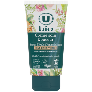 U BIO Crème visage soin douceur amande douce, 50ml