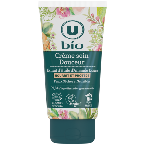 U BIO Crème visage soin douceur amande douce, 50ml