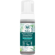 U BIO Mousse nettoyante demaquillante aloe vera, flacon 150ml