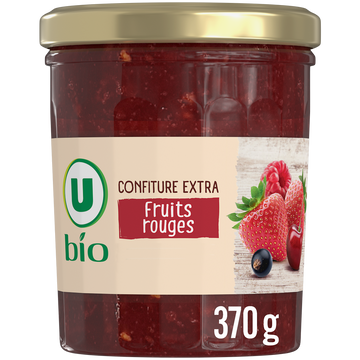 U BIO Confiture aux 4 fruits rouges BIO pot 370g