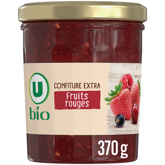 U BIO Confiture aux 4 fruits rouges BIO pot 370g