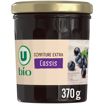 U BIO Confiture de cassis BIO pot de 370g