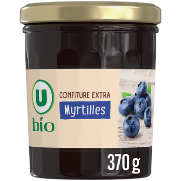 U BIO Confiture de myrtilles BIO pot de 370g