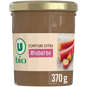 U BIO Confiture de rhubarbe BIO pot de 370g