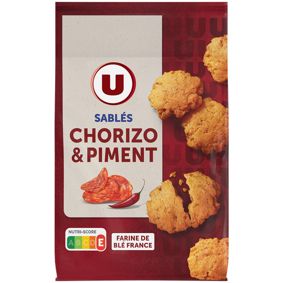 U Sablés apéritifs chorizo & piment U 100g