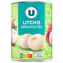 U Litchis dénoyautés, boîte 3/4, 250g
