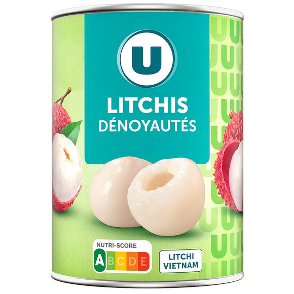 U Litchis dénoyautés 3/4 565g