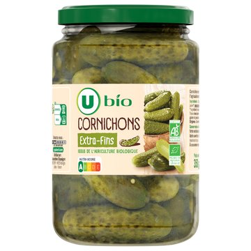 U BIO Cornichons extra fins - Bocal 37cl