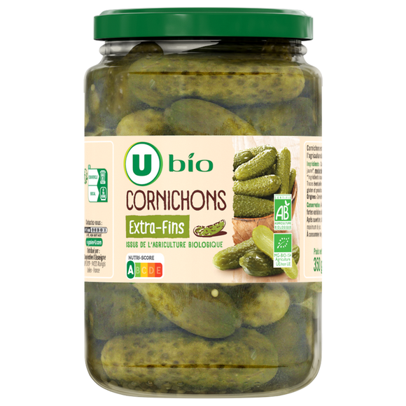 U BIO Cornichons extra fins - Bocal 37cl