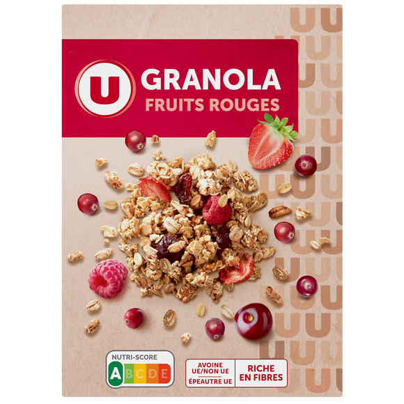 U Céréales Granola fruits rouges  350g