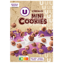 U Céréales mini cookies, paquet 375g