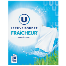 U Lessive en poudre - Fraicheur - 50 lavages - 2.5 kg