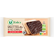 U BIO Galette de riz au chocolat noir , 100g