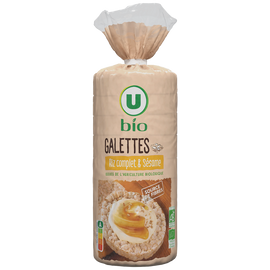U BIO Galettes riz complet & sésame  130g