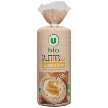 U BIO Galettes riz complet & sésame  130g