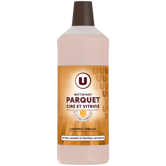 U Nettoyant parquets cirés et vitrifiés, flacon 1L