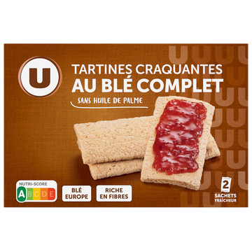 U Tartines craquantes au blé complet 250g