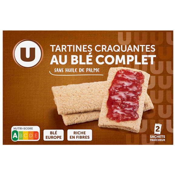 U Tartines craquantes au blé complet 250g